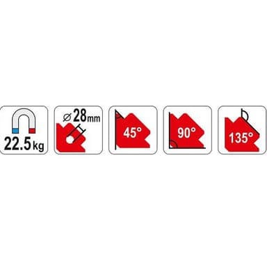 Kątownik spawalniczy magnetyczny 102x155x17mm