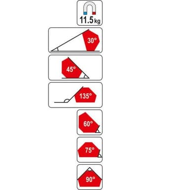 Kątownik spawalniczy magnetyczny 64x95x14mm