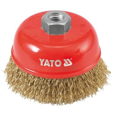 Szczotka czołowa 100mm z gwintem m14 karbowana