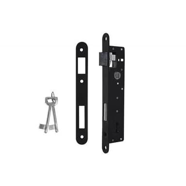 Zamek wąski wpuszczany zapadkowy na klucz 90/22mm uniwersalny