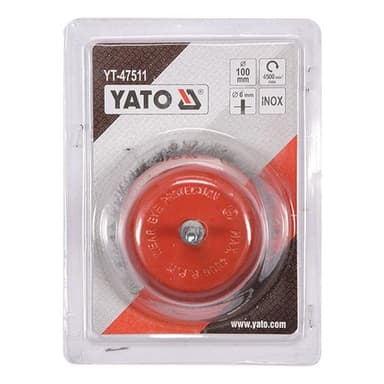 Szczotka czołowa 100mm z trzpieniem fi6mm