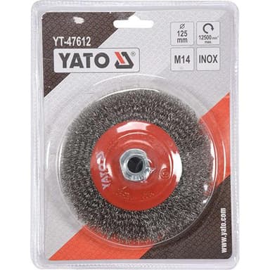 Szczotka tarczowa 125mm m14 drut falowany
