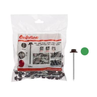 Ondufix gwóźdz zalewany zielony opak 100 szt
