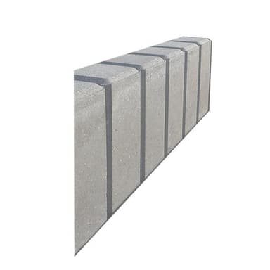 Obrzeże palisadowe KWADRAT 8x48x28 szary