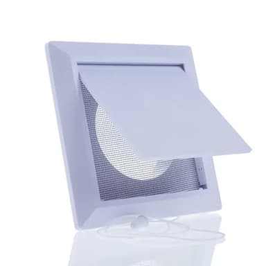 Kratka wentylacyjna uchylna z siatką fi 125 biała