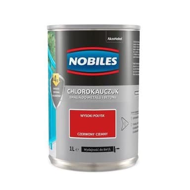 Emalia chlorokauczuk czerwona ciemna 1 l