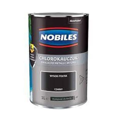 Emalia chlorokauczuk czarna wysoki połysk 0,9L