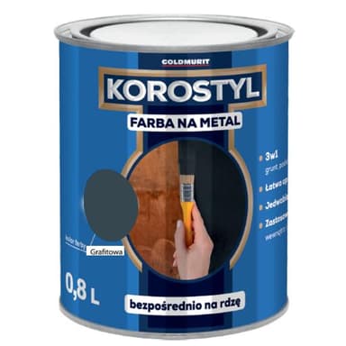 Farba do metalu Korostyl 0,7L grafit 3w1