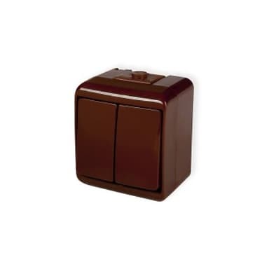 Wyłącznik hermetyczny podwójny BRĄZ natynkowy 4WHE-2