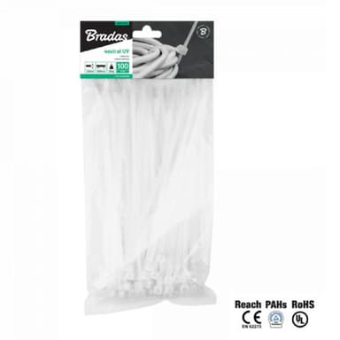 Opaski kablowe czarne 300x4,8mm 100szt