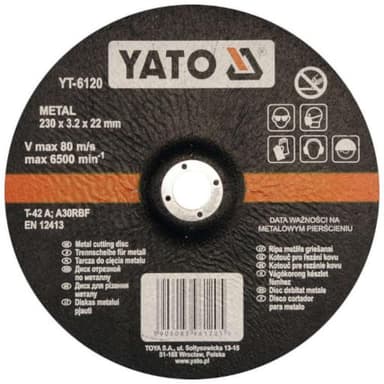 Tarcza do cięcia metalu 230x3,2x22mm wypukła