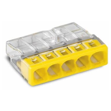 Szybkozłączka 5x 0,5-2,5mm2 transparentna żółta 2273-205 100szt