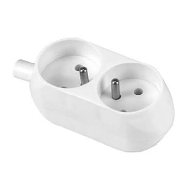 Gniazdo przenośne dwukrotne 2p 2P+Z 16A 250 V białe GN-270