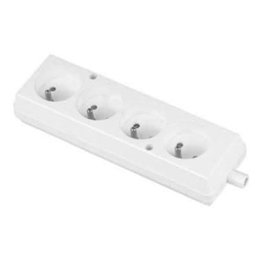 Gniazdo przenośne czterokrotne 4p 2P+Z 16A 250V białe GN-470