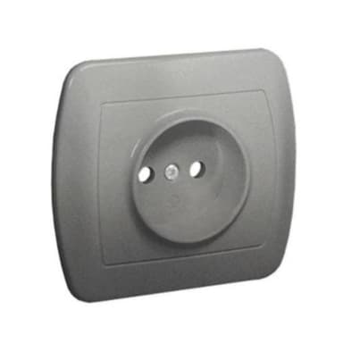 Gniazdo Simon Akord pojed b/u 16A IP20 alum metalizowane AG1e/26