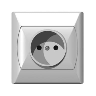 Gniazdo białe pojedyńcze bez uziemienia