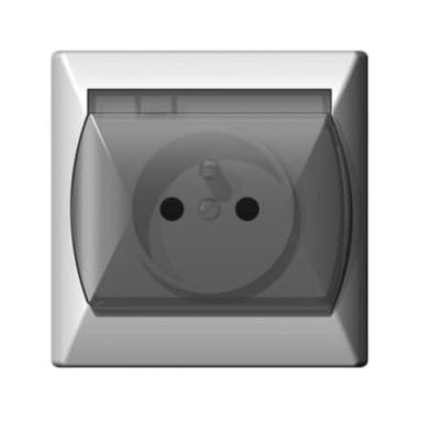 Gniazdo OSPEL GPH-1AZ/00/ białe klapka przezroczysta