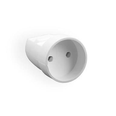 Gniazdo przenośne b/u 16A 250V białe G-1