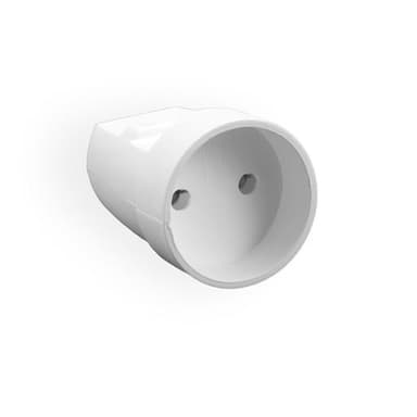 Gniazdo przenośne pojedyńcze b/u 1p 2p GN-161 Biały