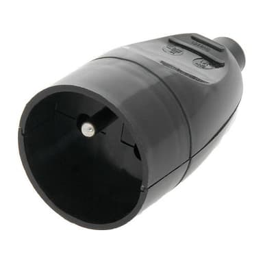 Gniazdo przenośne z/u 1p 2P+Z 16A 250V czarne GN-171