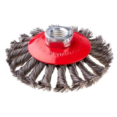 Szczotka tarczowa 120mm z nakrętką m14 drut skręcony