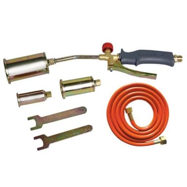 Palnik dekarski z dyfozorami 25,35,50mm,wąż 2m