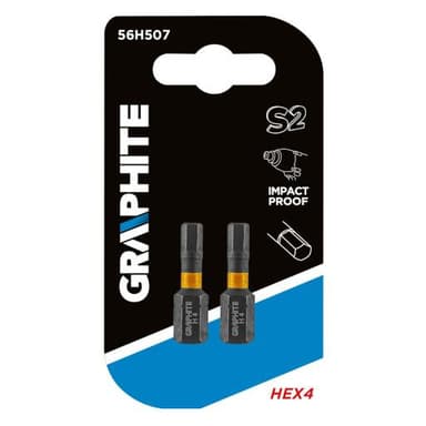 Bity udarowe HEX4x25mm 2szt
