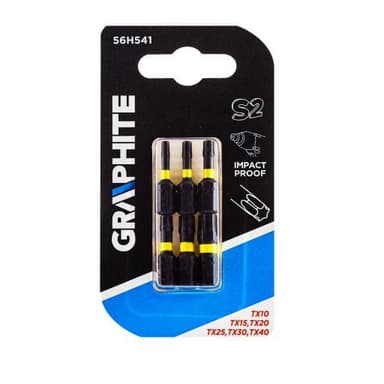 Końcówki wkrętakowe udarowe torx TX10/15/20/25/30/40mm 6szt bity