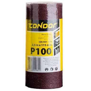 Płótno ścierne rolka 2,5mx115mm P100