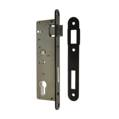 Zamek wąski wpuszczany zapadkowy na wkładkę 72/34mm lewy