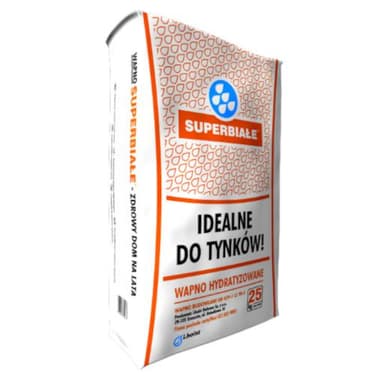 Wapno budowlane Superbiałe 25kg