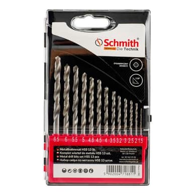 Komplet wierteł do metalu HSS 13szt