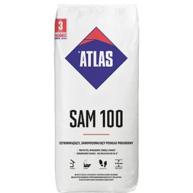 Zaprawa samopoziomująca wylewka SAM 100 Atlas 25 kg