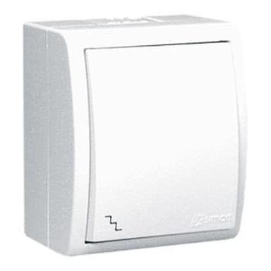 Wyłącznik hermetyczny natynkowy schodowy biały