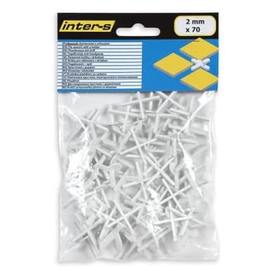 Krzyżyki dystansowe z uchwytem 2mm 70szt