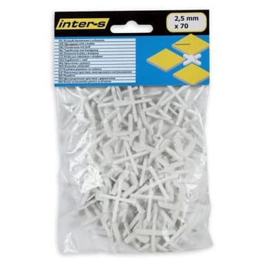 Krzyżyki dystansowe z uchwytem 2,5mm 70szt