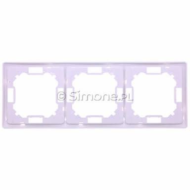 Ramka SIMON biała potrójna