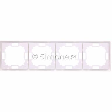 Ramka SIMON biala poczworna Basi BMR4/11