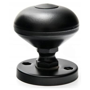 Gałko-klamka szyld okrągły wkładka czarna