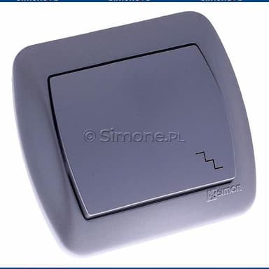 Wyłącznik Simon Akord schodowy alum metalizowane AW6/26