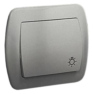 Wyłącznik Simon Akord pojedyńczy alum metalizowane AS1/26