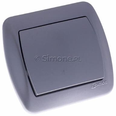 Wyłącznik Simon Akord jednobieg alum metalizowane AW1/26