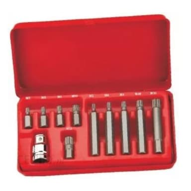 Komplet Bitów SPLINE z uchwytem 11szt