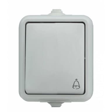 Włącznik natynkowy hermetyczny dzwonek IP44 biały 120404