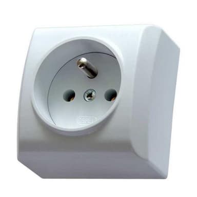 Gniazdo pojedyncze z uziemieniem bis 1P białe GN-1BZ/00