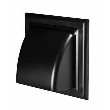 Zawór zwrotny elewacyjny osłona wywiewna fi 125 czarny