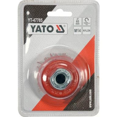 Szczotka tarczowa 65mm nylon m14 czerwony