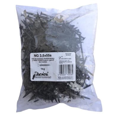 Wkręt czarny do drewna fosfatowany 3,5x55mm 1kg worek