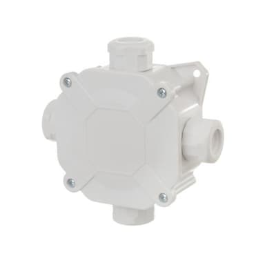 Puszka natynkowa 90x90x44mm IP67 z dławicami i złączkami