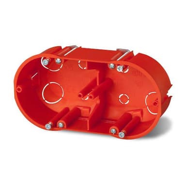 Puszka podtynkowa 2x60mm gips-karton pomarańczowa płytka p2x60